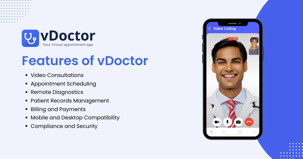 vDoctor: Features of white-label telemedicine platform.